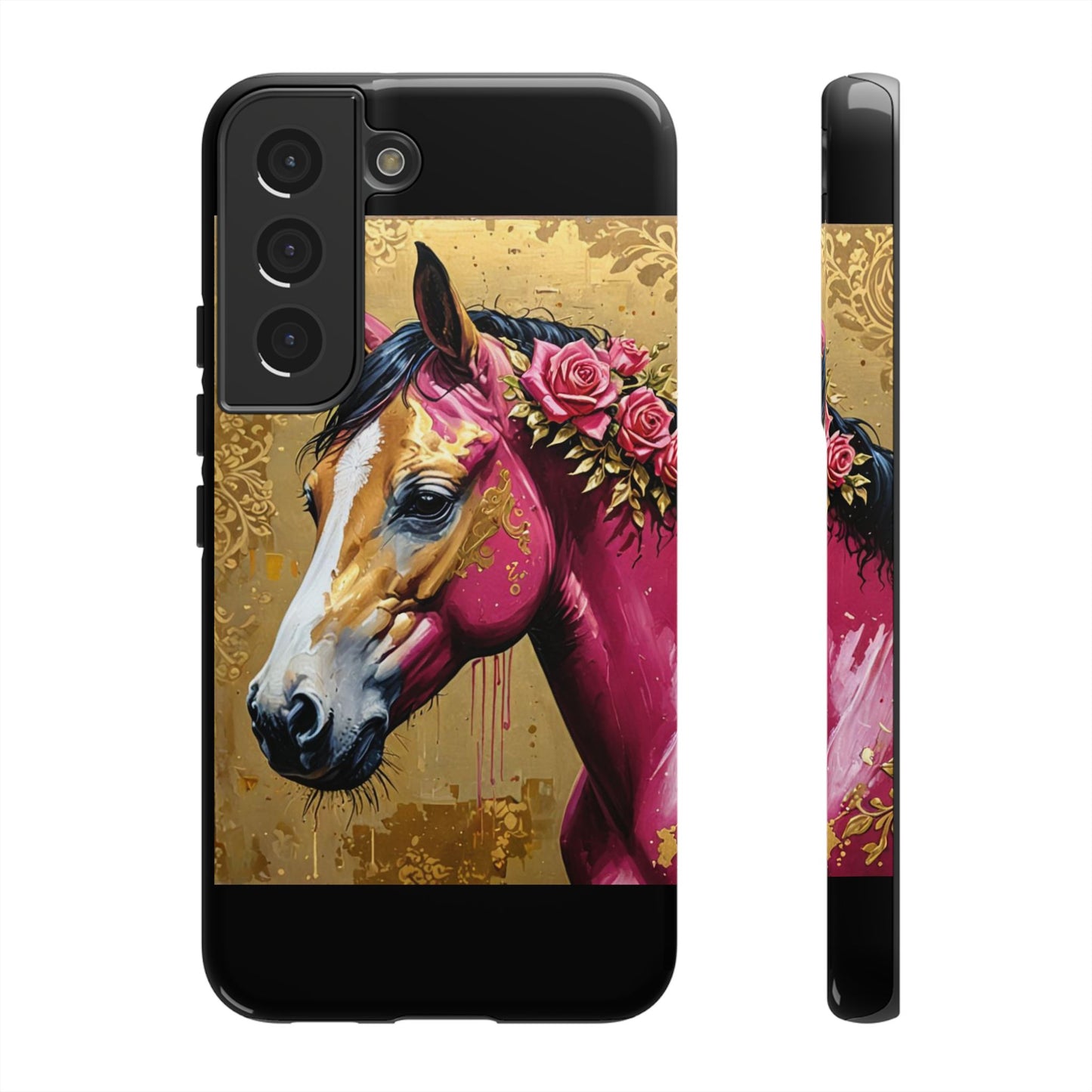 Phone Case - Elegant Horse Damask Design