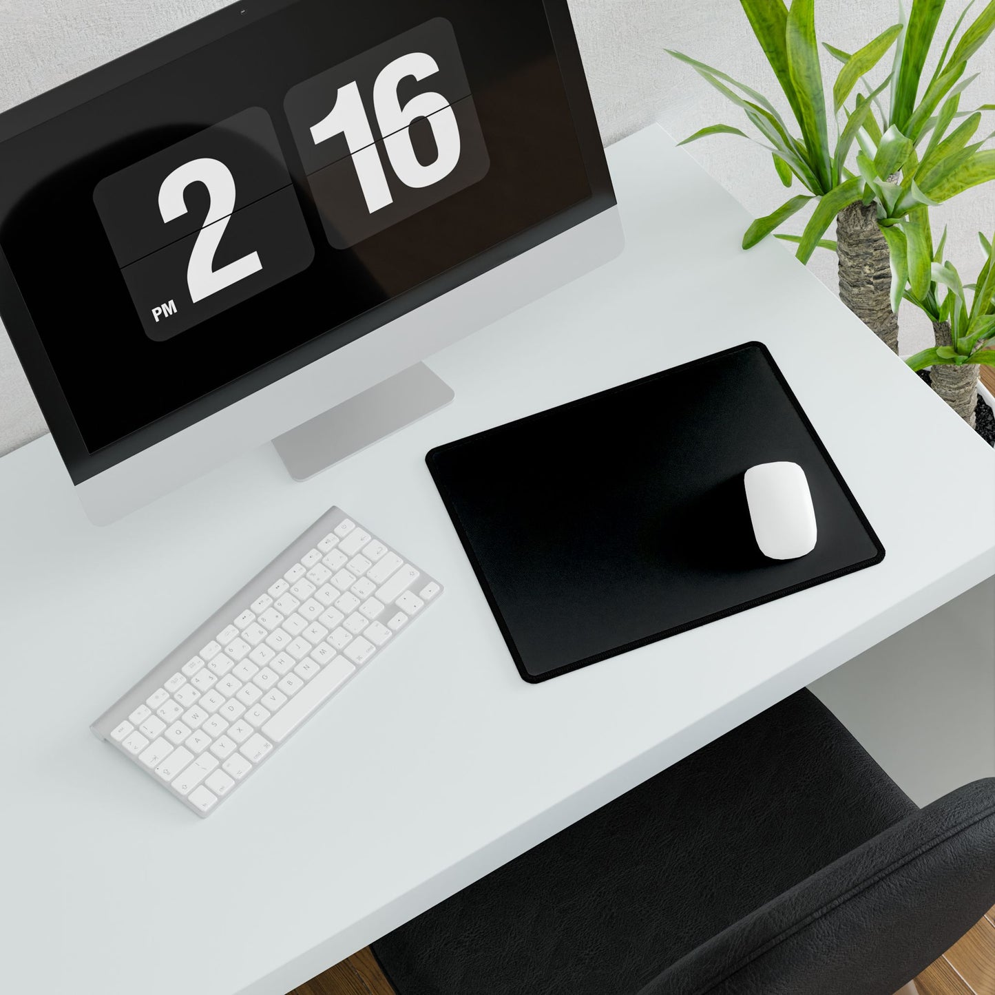 Sleek Black Desk Mats for Office Organization, Gamer Setup, Home Office Decor, Customized Workspaces, Gift for Students