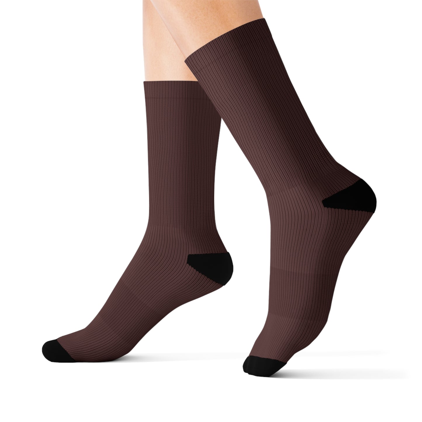 Stylish Brown Merlot Sublimation Socks for Comfort and Fashion, Gifts for Her, Layering Accessories, Personalized Hosiery, Trendy Everyday Wear