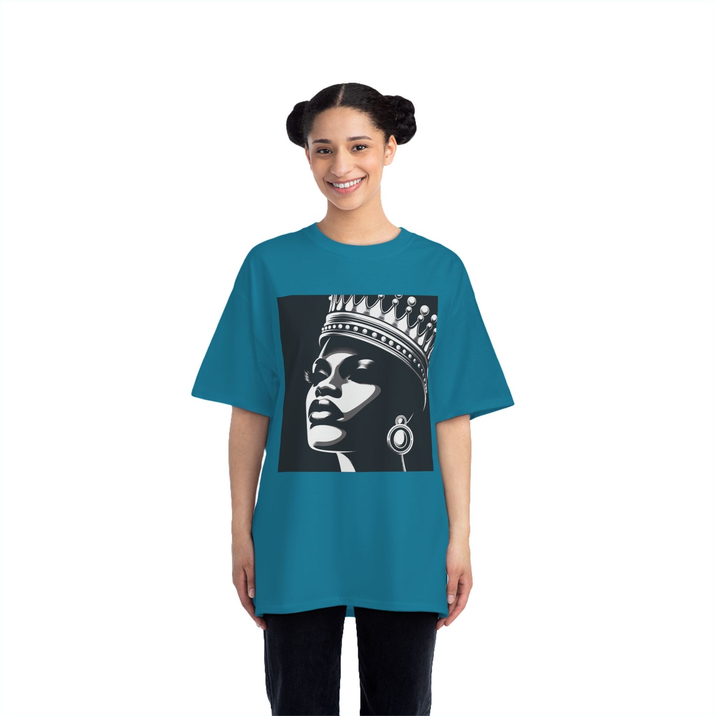 Crowned Beauty T-Shirt, Unisex, Short-Sleeve Tee, Graphic Art Shirt, Queen Vibes Apparel, Unique Gift for Women, Fashion Statement Top