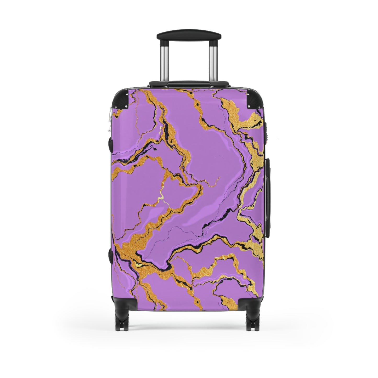 Stylish Suitcase - Travel Luggage, Trendy Carry-On, Vacation Bag, Gift for Travelers, Modern Travel Accessory - Lavender Marble