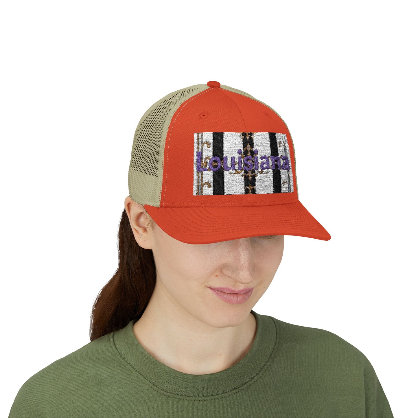 Stylish Louisiana Snapback Trucker Cap for Trendy Outfits, Perfect for Gifts, Outdoor Events, Summer Festivals, Casual Wear