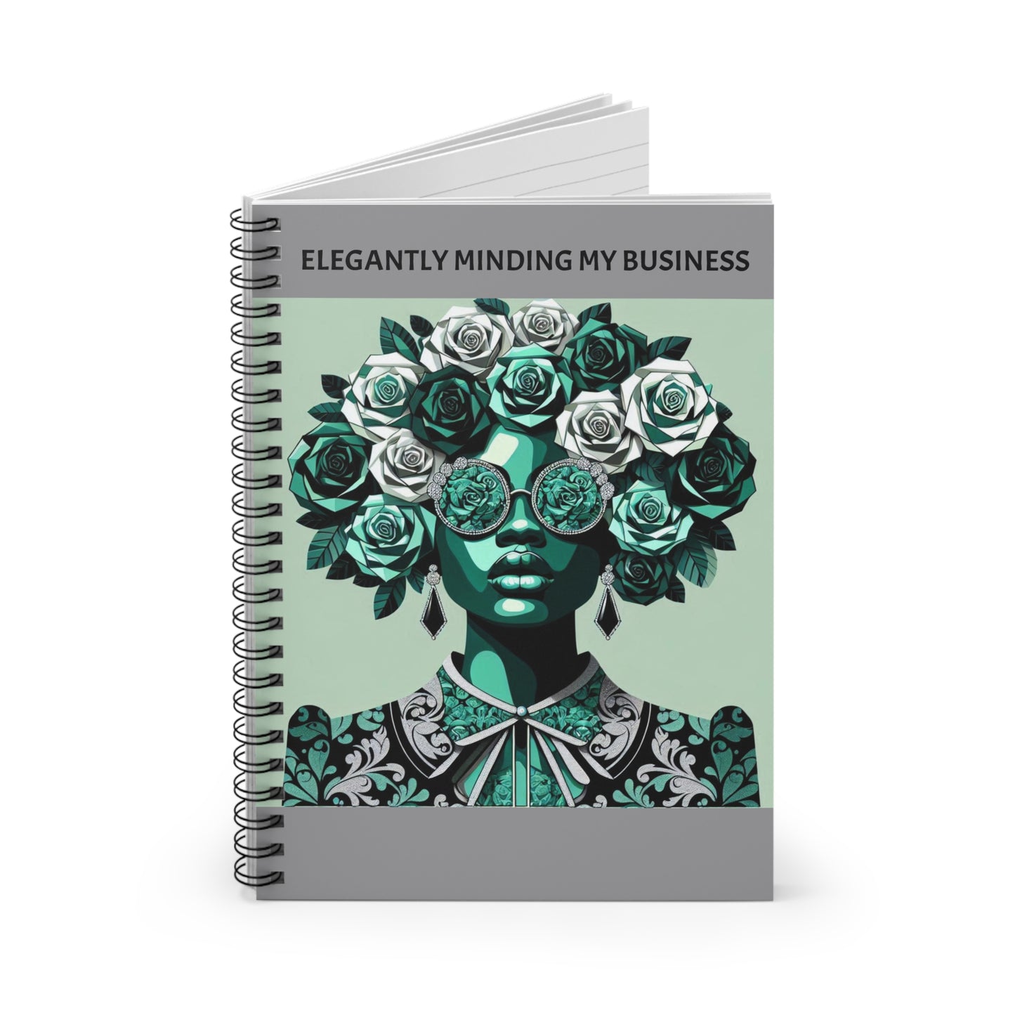 Elegantly Minding My Business Spiral Notebook