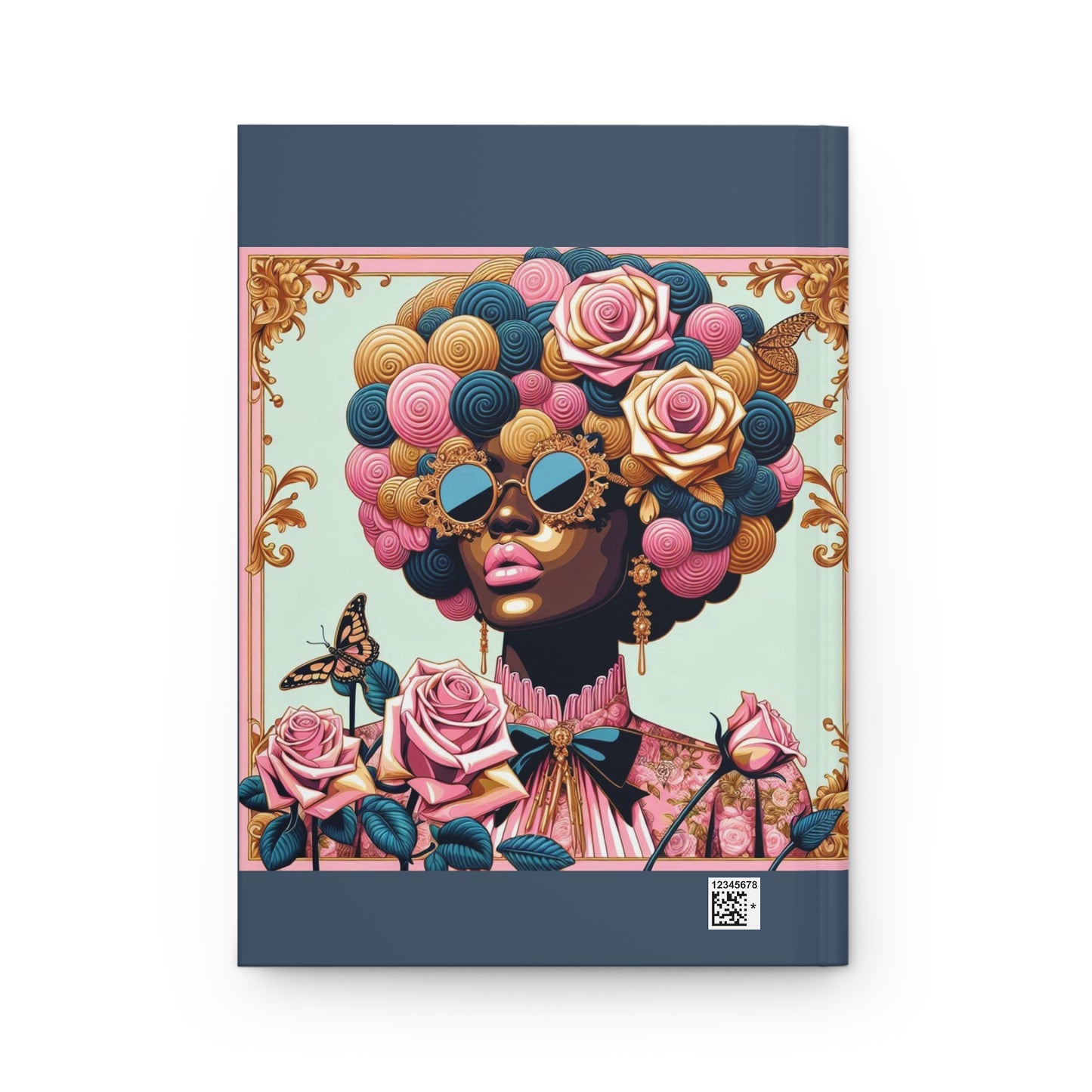 Artistic Floral Hardcover Journal for Self-Reflection, Inspiration & Creative Notes | Gift for Writers - Lady In Pink Baroque