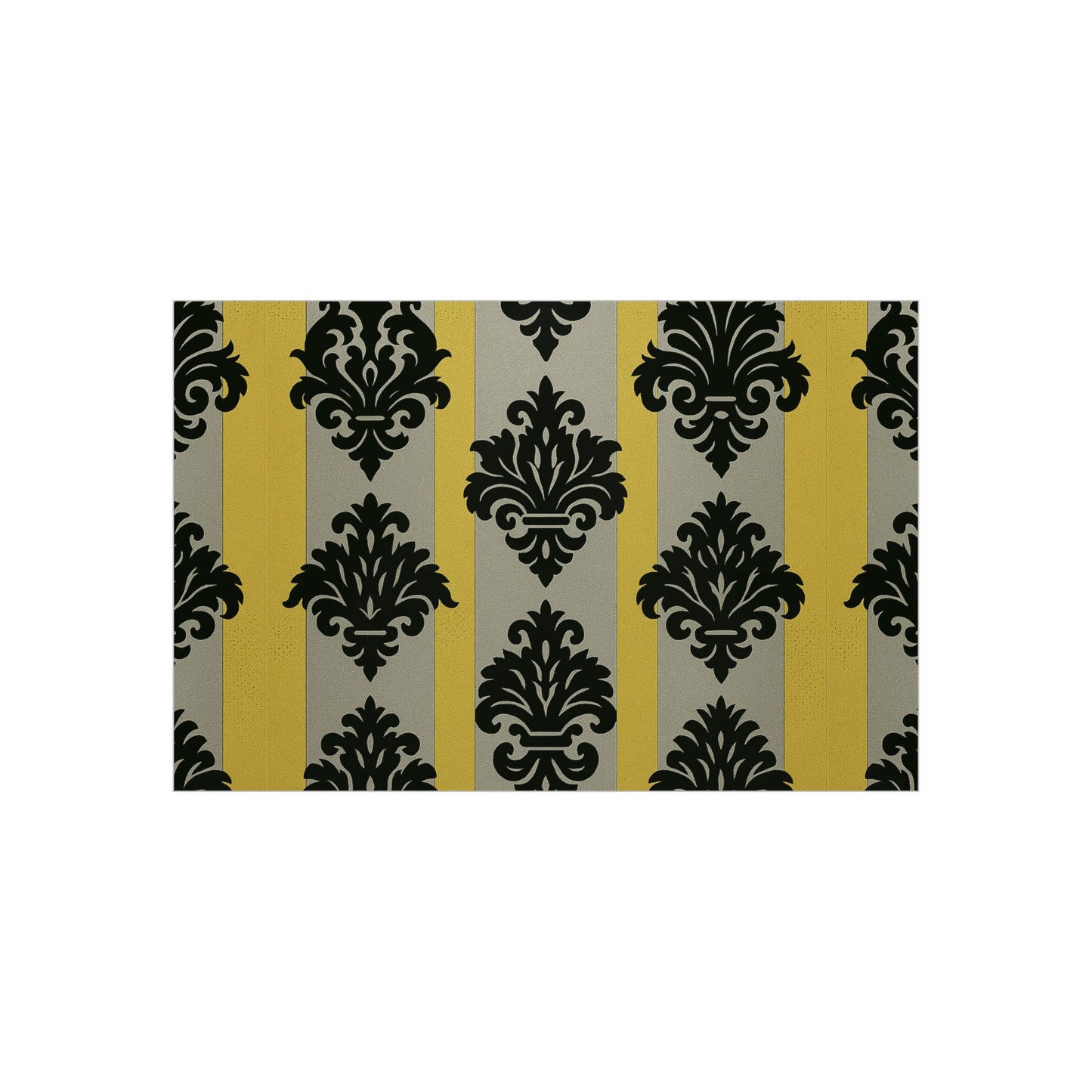 Stylish Foam Board, Elegant Decor Display, Home Office Organization, Craft Projects, Wedding Decor - Silver & Gold Striped Black Baroque
