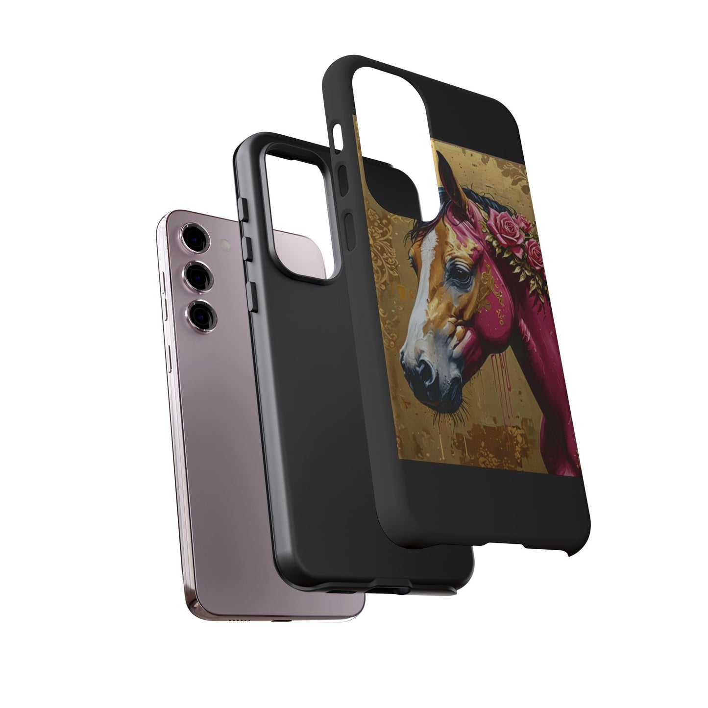 Phone Case - Elegant Horse Damask Design