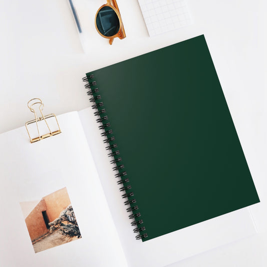 Midnight Green Ruled Spiral Notebook - Perfect for School, Journaling, Bullet Journaling, Note Taking, Gift for Students