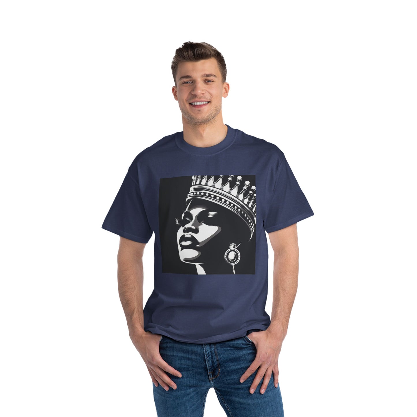 Crowned Beauty T-Shirt, Unisex, Short-Sleeve Tee, Graphic Art Shirt, Queen Vibes Apparel, Unique Gift for Women, Fashion Statement Top