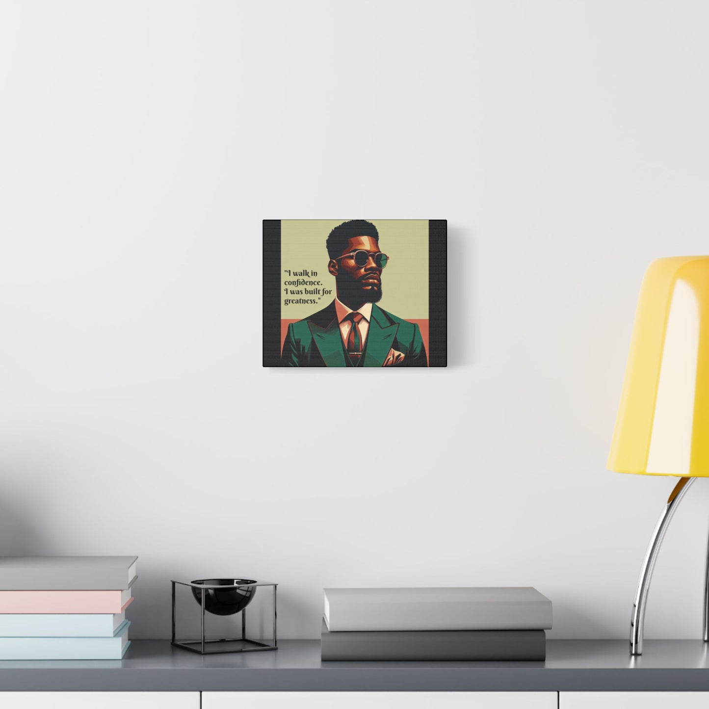 Afro Art Print Canvas, Wall Decor, Satin Stretched Canvas, African American Art, Office Decor, Home Decor - Built For Greatness