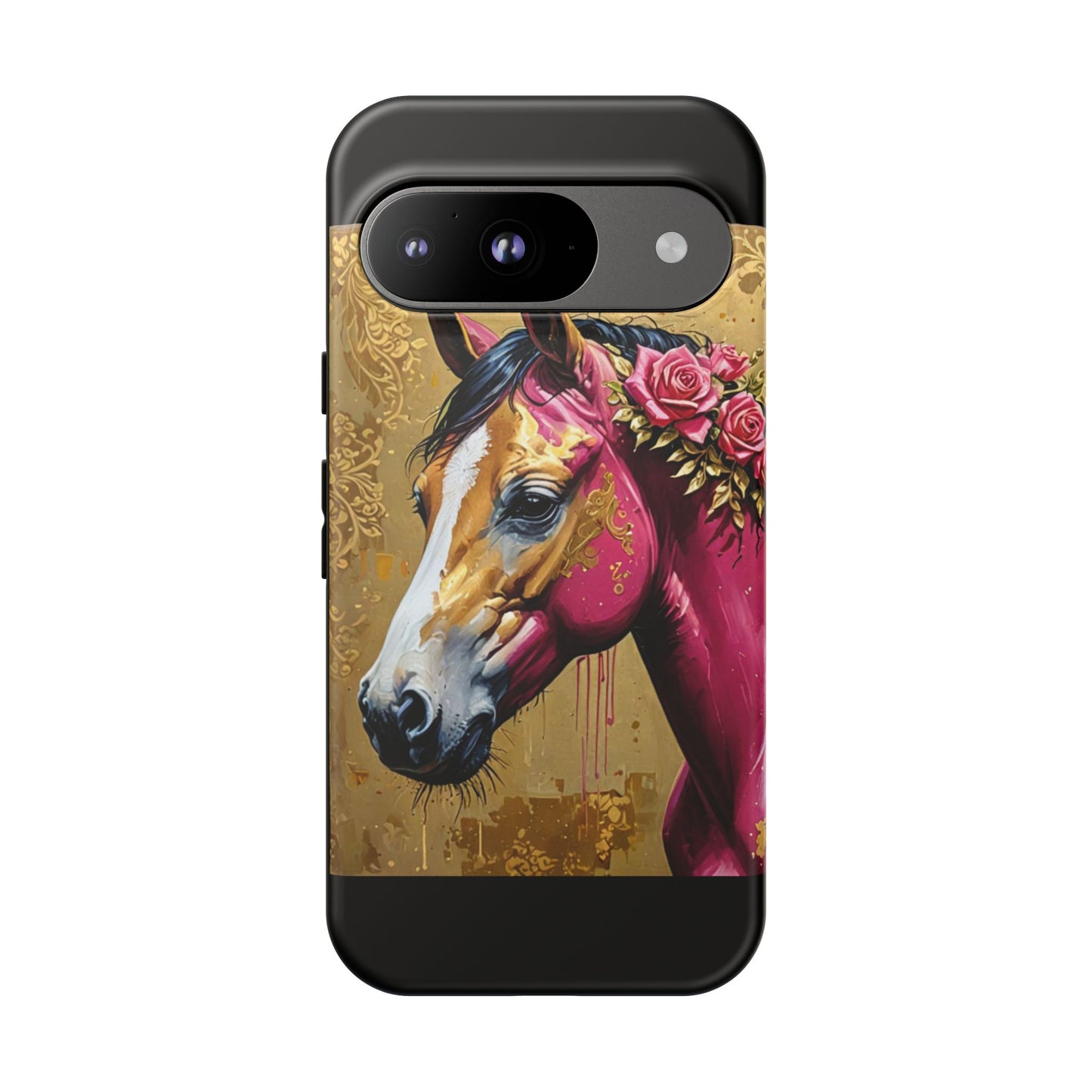 Phone Case - Elegant Horse Damask Design