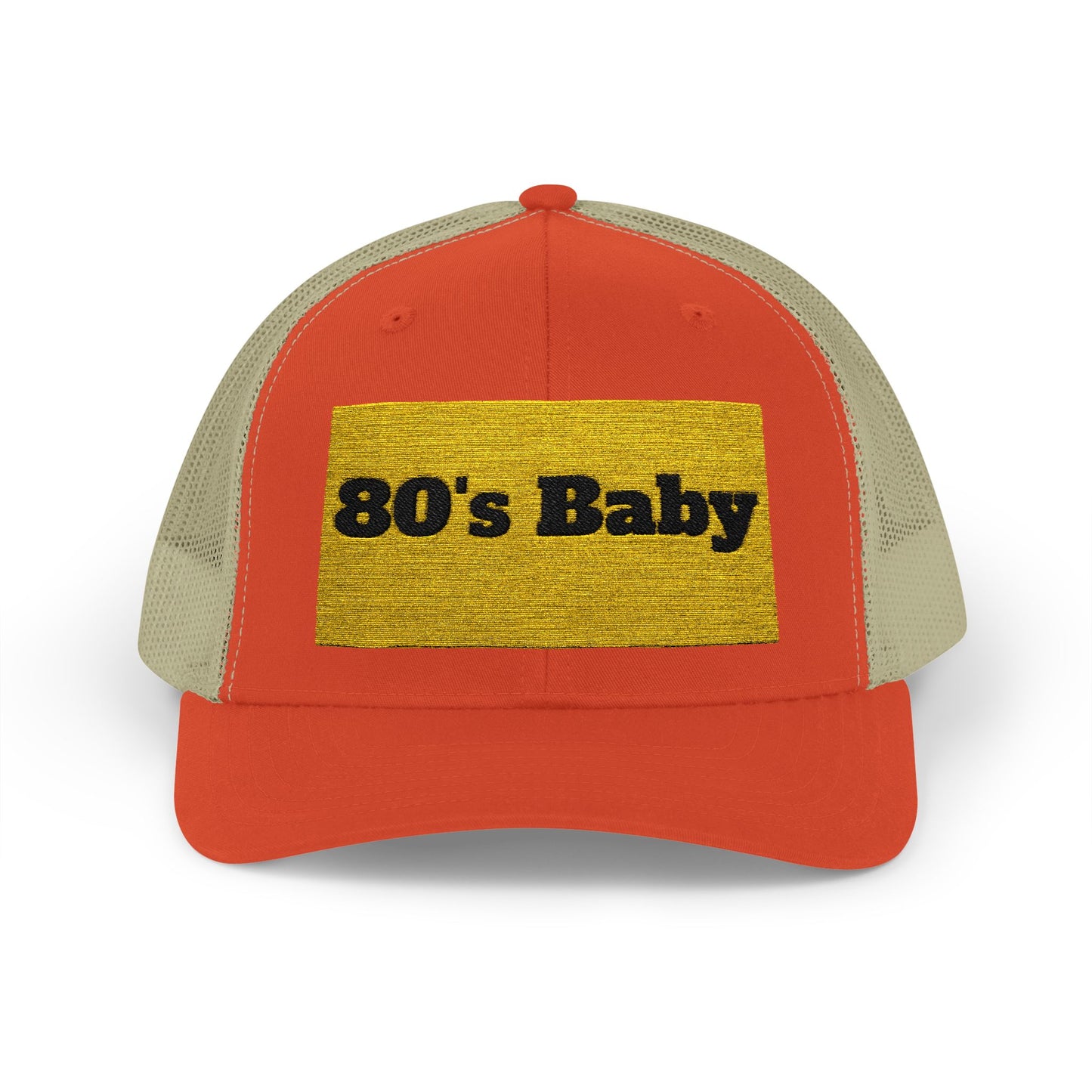 80's Baby Gold Snapback Trucker Cap - Retro Style Hat, Vintage Cap, Perfect for 80's Themed Parties, Gifts for Nostalgic Friends, Summer Fun