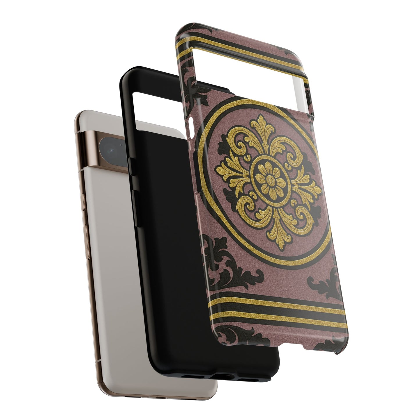 Gilded Mauve With Gold-Black Baroque Tough Cases