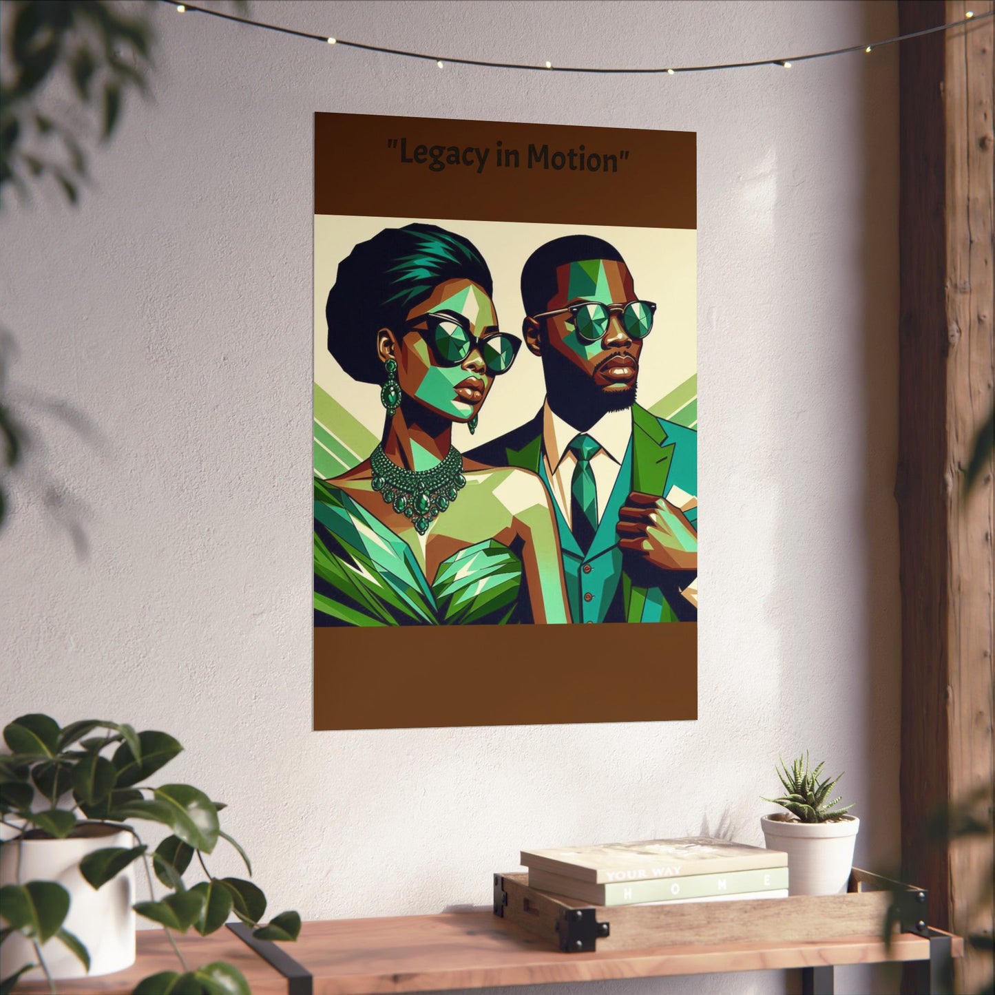 Afro Art Poster - Elegant Matte Vertical Wall Decor - "Legacy in Motion"