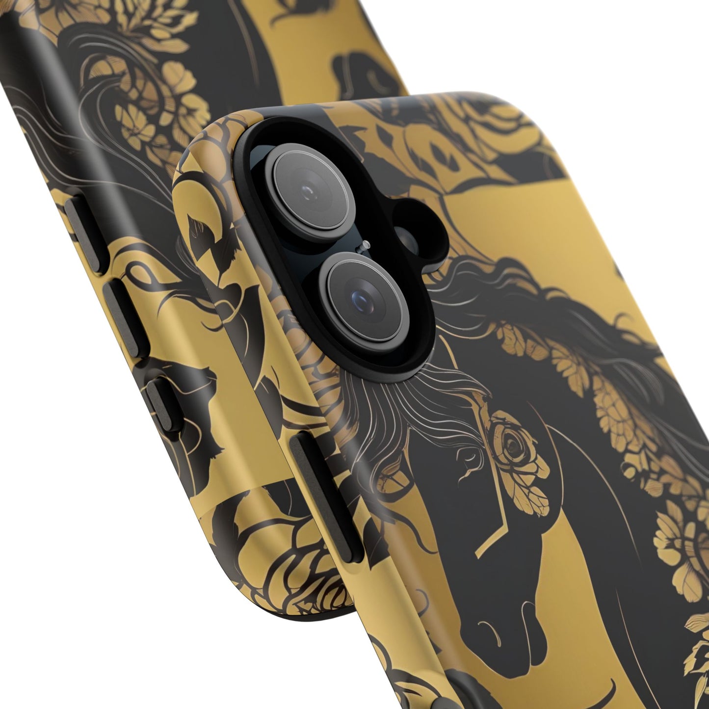 Phone Case - Elegant Horse & Roses Design