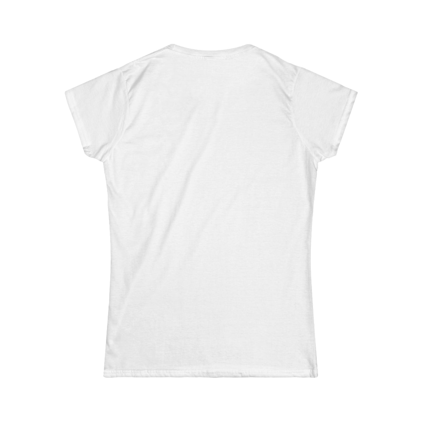 Chic Baroque Pattern Women's Softstyle Tee, Casual Summer Fashion, Gift for Her, Elegant Everyday Wear - Pink Striped Gold Baroque