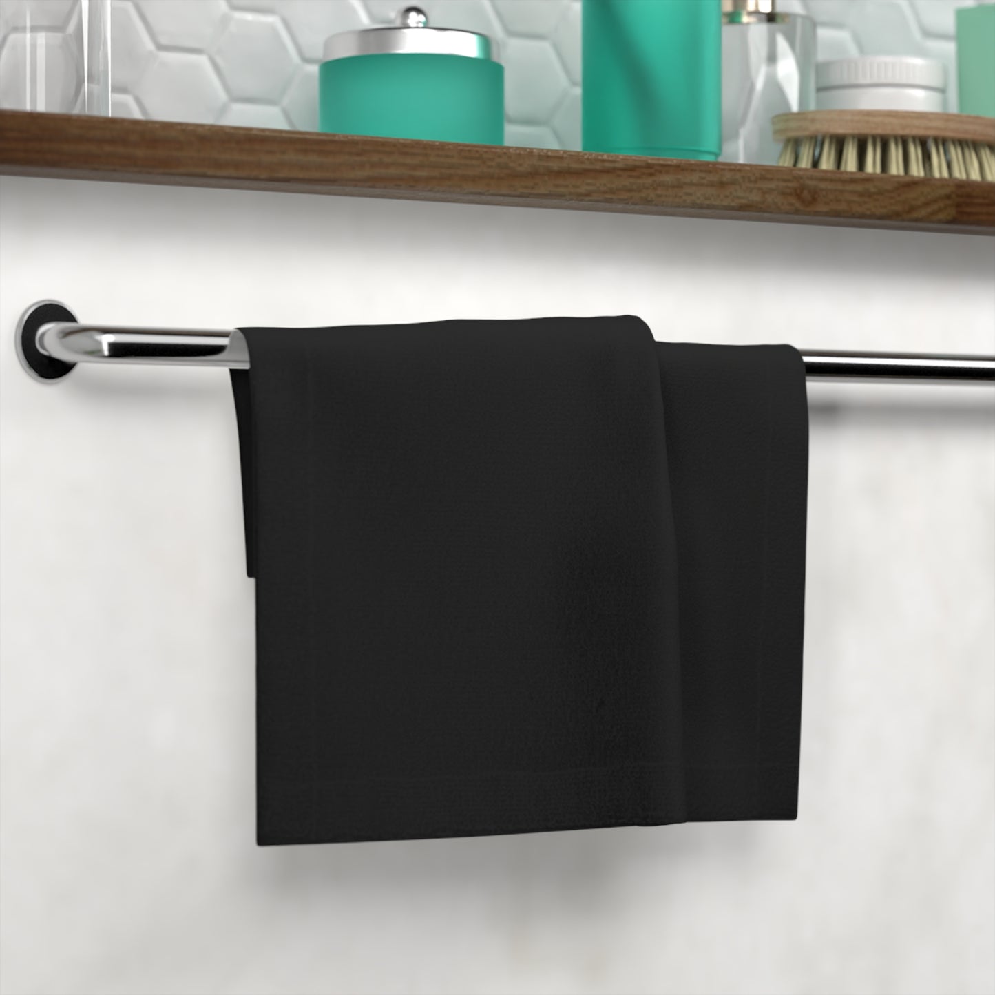 Cozy Black Face Towel - Soft Cotton Washcloth for Spa, Home, and Travel, Perfect for Self-Care, Gift for Her or Him, Set of 2