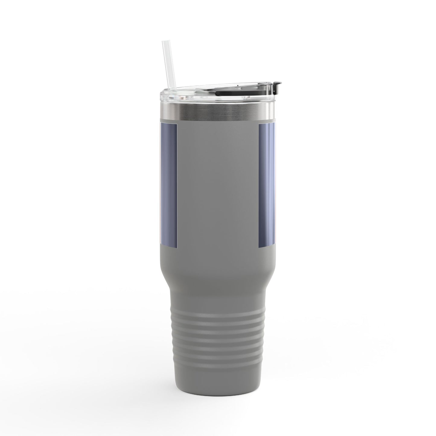 Lunar Midnight & Red-White Striped Stylish Insulated Travel Mug - Perfect for Adventure Seekers | 40oz Hot & Cold Beverage Container