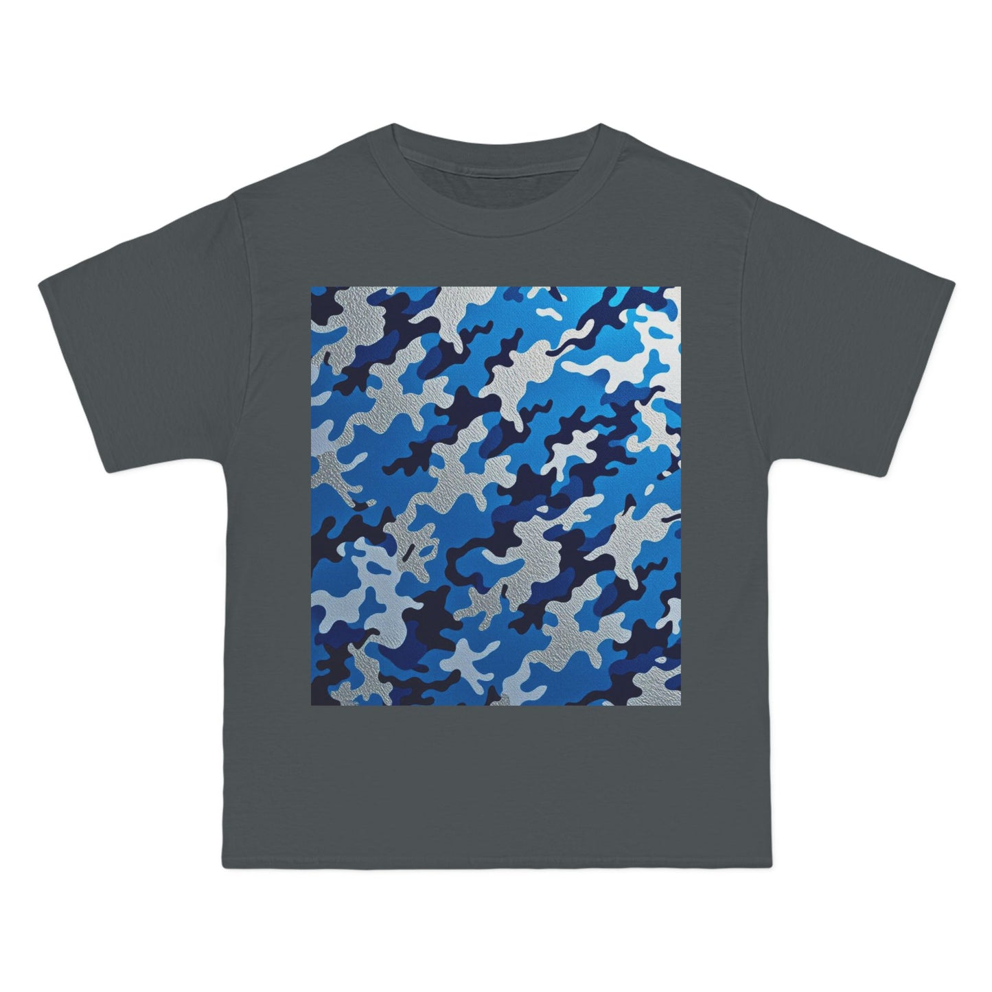 Stylish Camo Tee for Adventurers, Unisex Casual Wear, Summer Outing Shirt, Gift for Outdoorsy Friends, Trendy Graphic Tee - Blue Camo