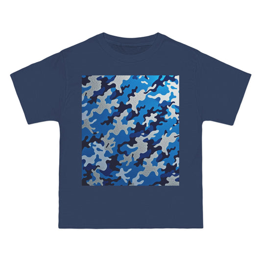Stylish Camo Tee for Adventurers, Unisex Casual Wear, Summer Outing Shirt, Gift for Outdoorsy Friends, Trendy Graphic Tee - Blue Camo