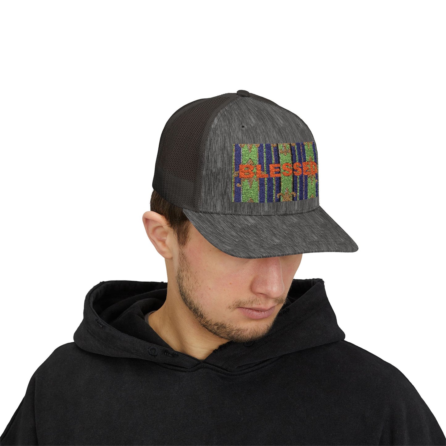 Blessed Snapback Trucker Cap, Casual Hat, Faith Gift, Outdoor Cap, Stylish Accessory, Everyday Wear