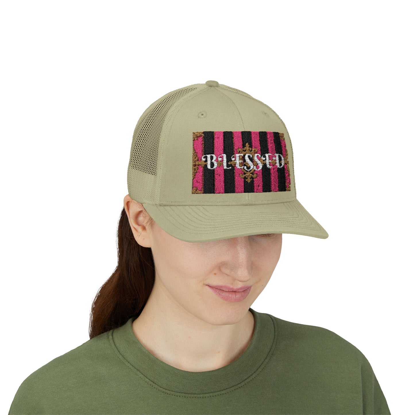Blessed Snapback Trucker Cap, Inspirational Hat, Casual Headwear, Faith-Based Gift, Trendy Accessory, Ideal for Daily Wear