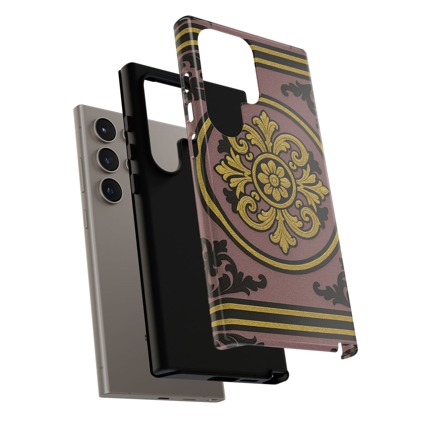 Gilded Mauve With Gold-Black Baroque Tough Cases