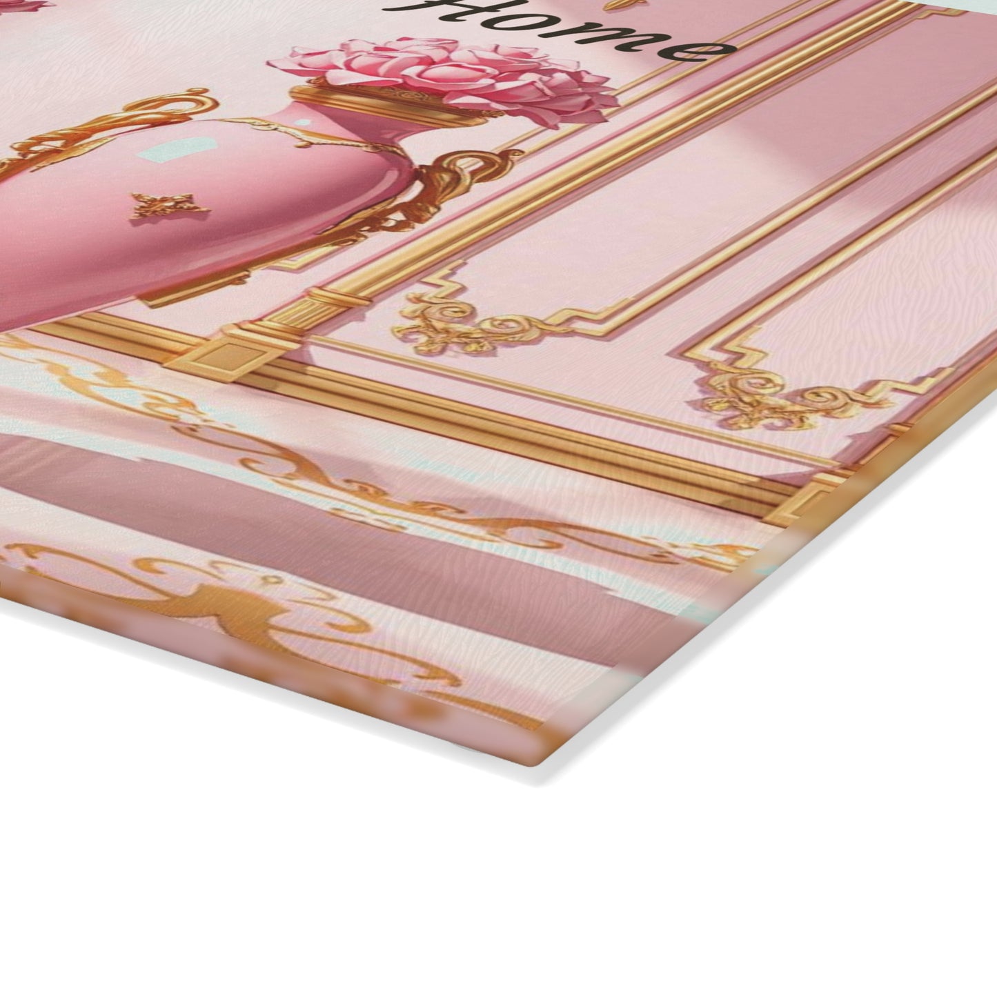 Elegant Floral Glass Cutting Board, Kitchen Décor, Wedding Gift, Home Cook's Essential, Unique Gift Idea - Bless This Home