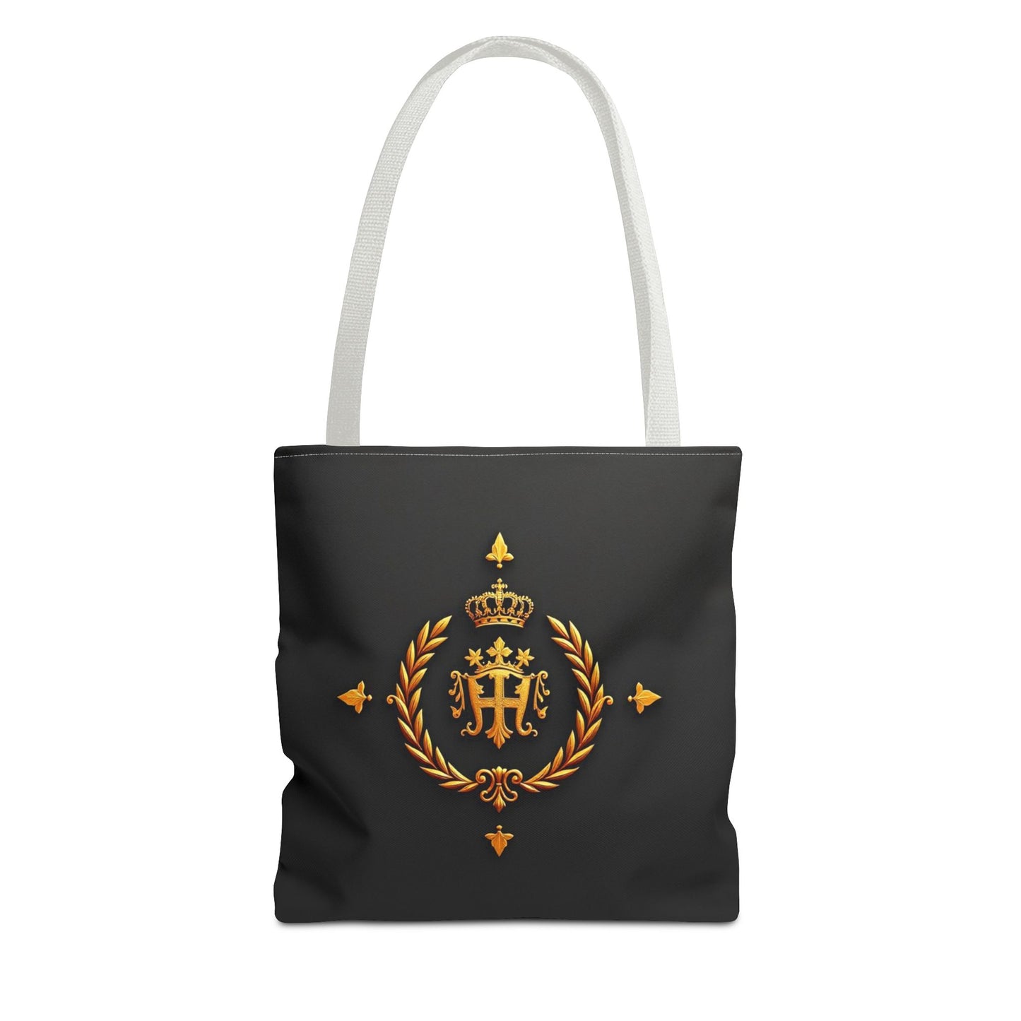 Luxurious Gold Emblem Tote Bag | Chic Shoulder Bag, Everyday Carryall, Great Gift for Her, Eco-Friendly Shopping Bag - Gold Crest