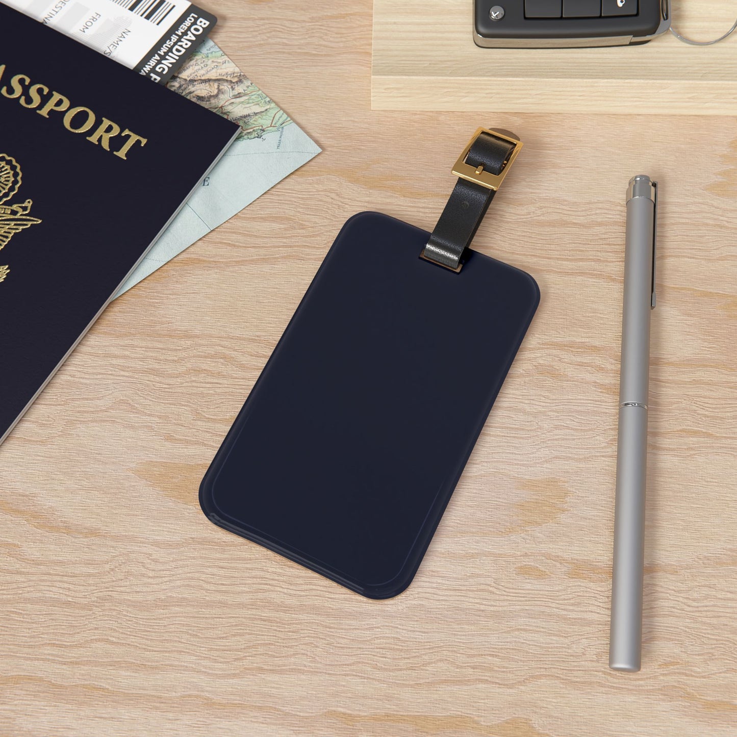 Lunar Midnight Personalized Leather Luggage Tag | Travel Accessories, Bags, Suitcases, Vacation Gift, Custom Name Tag