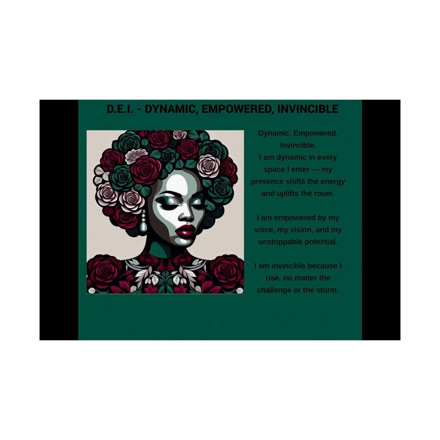 Empowered Feminine Wall Art Poster - Dynamic, Empowered & Invincible Design
