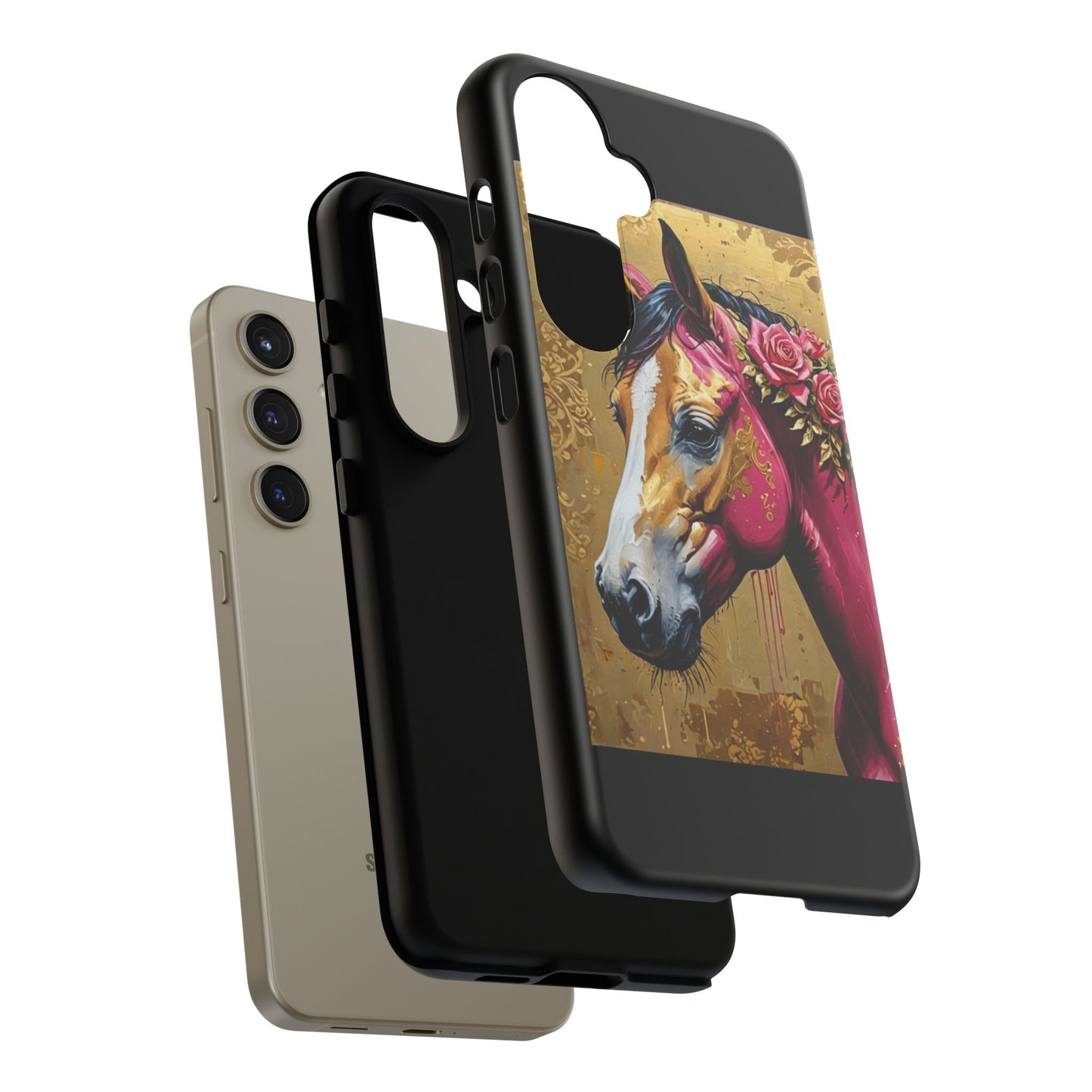 Phone Case - Elegant Horse Damask Design