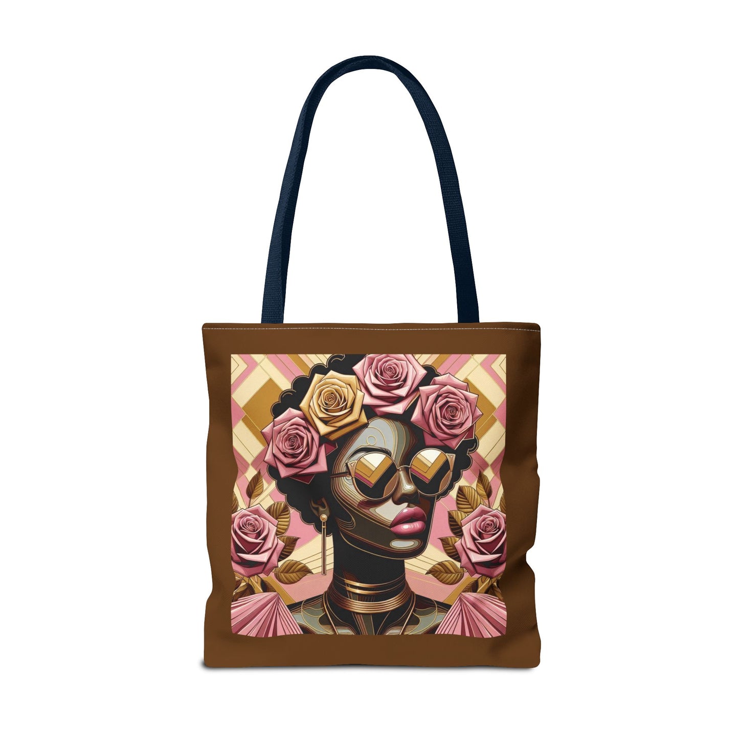 Chic Floral Tote Bag - Fashionable Everyday Accessory, Gift for Her, Boho Style, Shopping Bag, Eco-Friendly Carryall - Pink Roses Lady