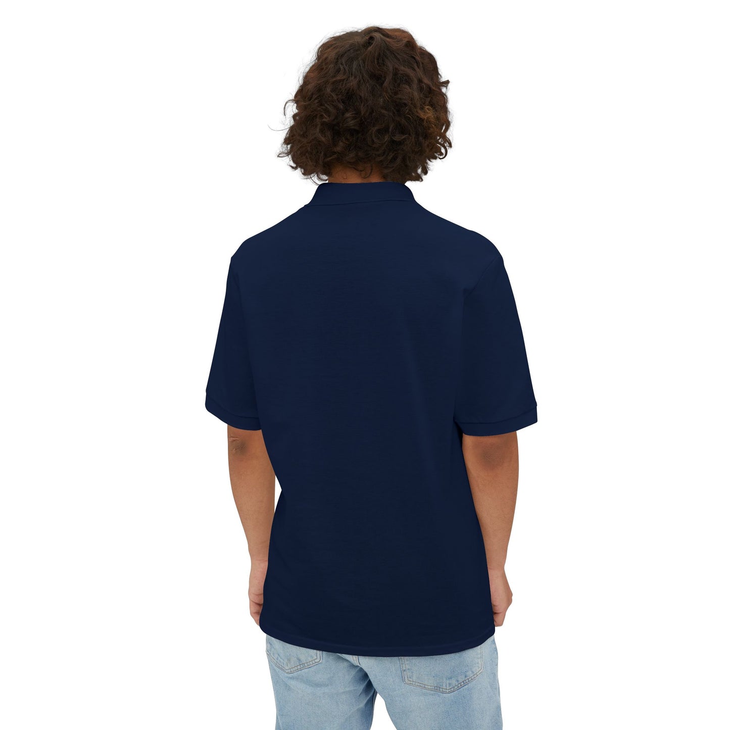 Stylish Men's Piqué Polo Shirt, Casual Wear, Summer Vibes, Golf Outing, Comfortable Fashion, Gift for Him -  Blue Camo Diamond 8