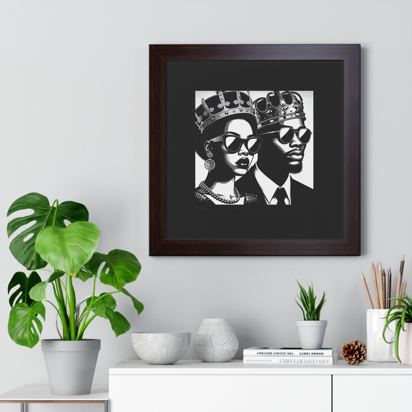 Royalty Framed Poster, Wall Art Decor, Black Culture Art, Modern Home Decor, Unique Gift for Her/Him