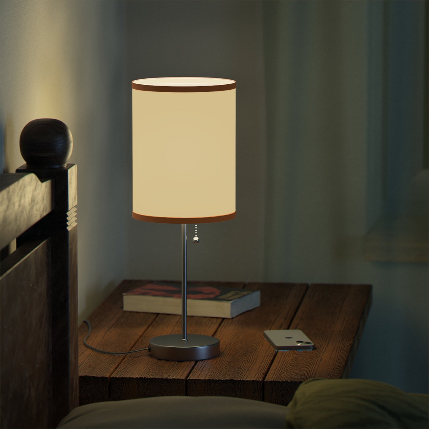 Vanilla Wheat Modern Table Lamp, Nightstand Light, Soft Glow Lamp, Cozy Home Decor, Minimalist Design