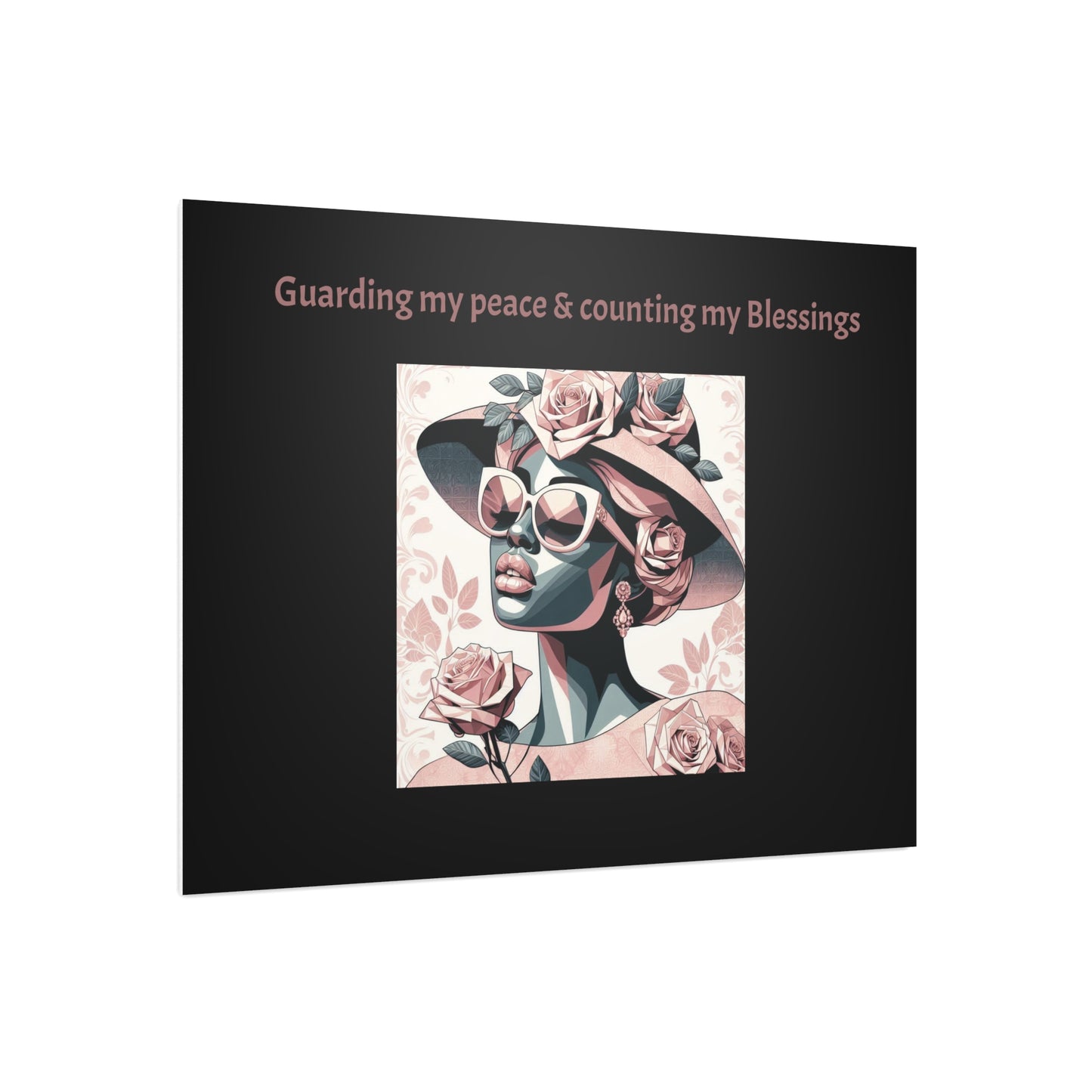 Chic Foam Board Wall Art featuring 'Guarding my peace & counting my Blessings' - Inspirational Home Decor, Gift for Her, Gallery Wall Art