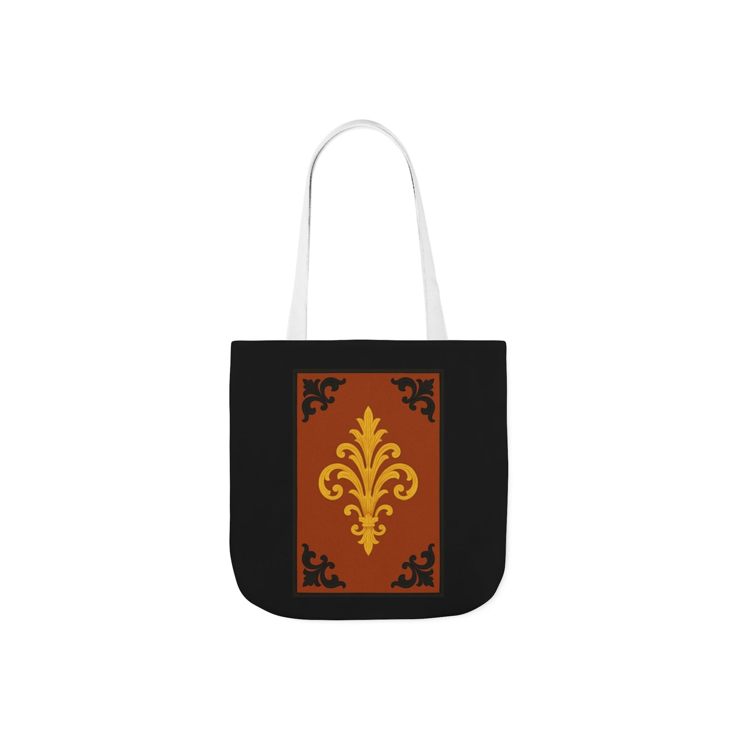 Dusk Terracotta Baroque Canvas Tote — Vintage Baroque Pattern
