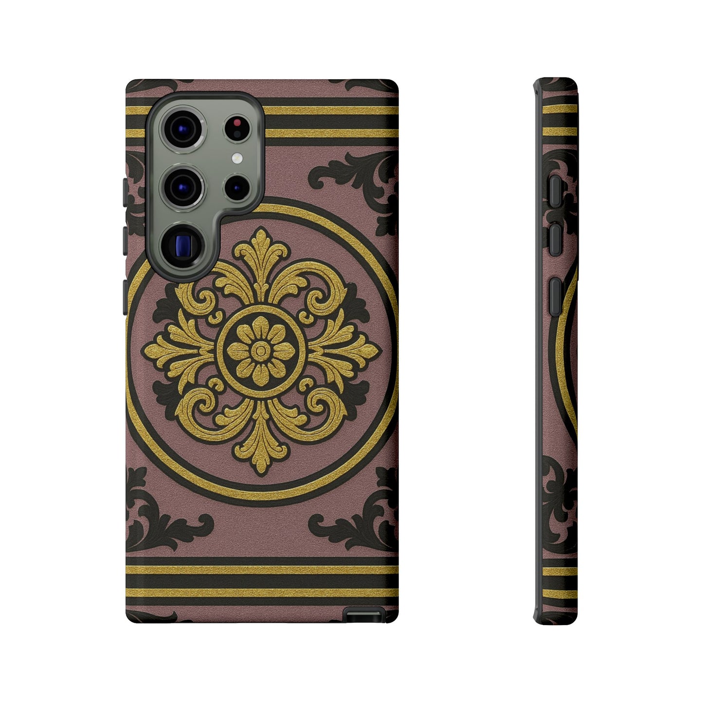 Gilded Mauve With Gold-Black Baroque Tough Cases