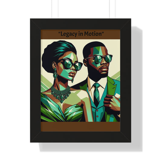 Stylish Framed Vertical Poster - Modern Art for Home Decor - "Legacy in Motion"