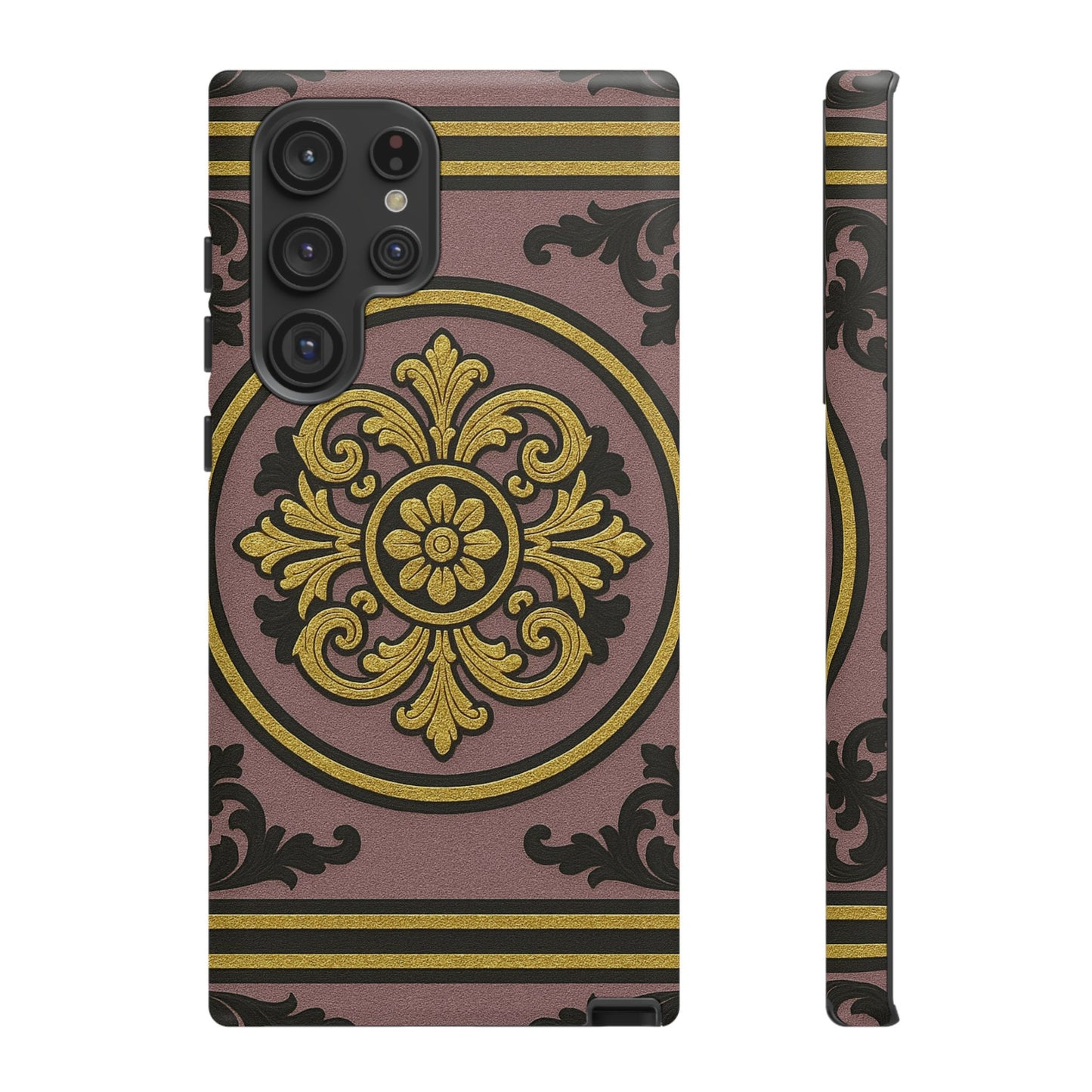 Gilded Mauve With Gold-Black Baroque Tough Cases