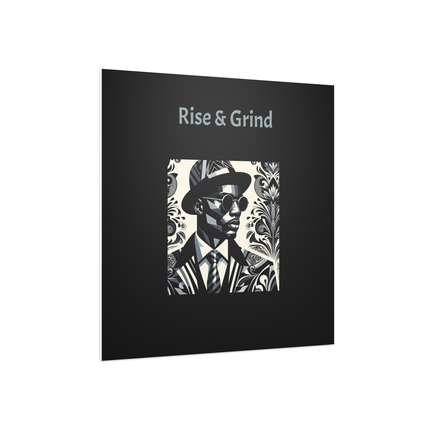 Stylish Wall Art Print, Motivational Home Decor, Office Inspiration, Gift for Entrepreneurs, Rise & Grind Artwork