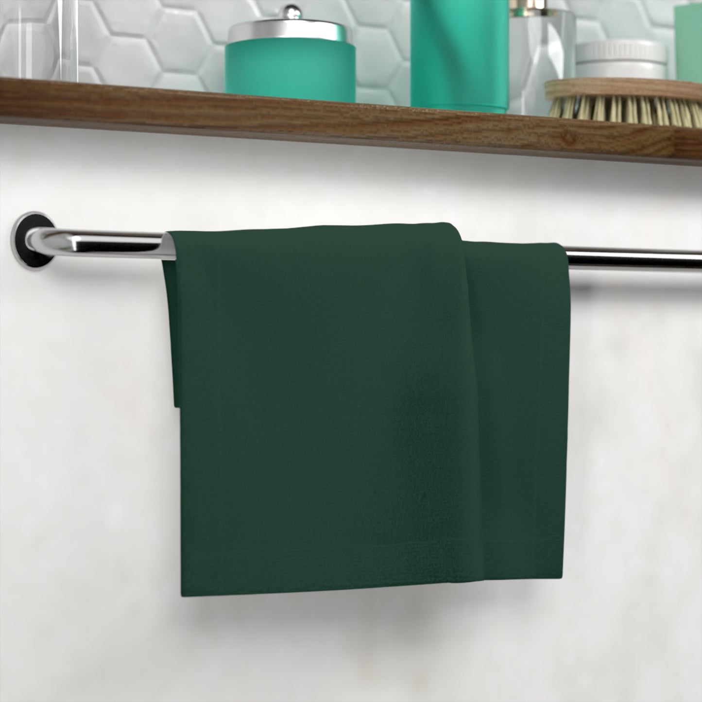 Midnight Green Eco-Friendly Face Towels, Soft Washcloths for Spa, Shower, Travel, Perfect Gift for Home, Towels for Skin Care