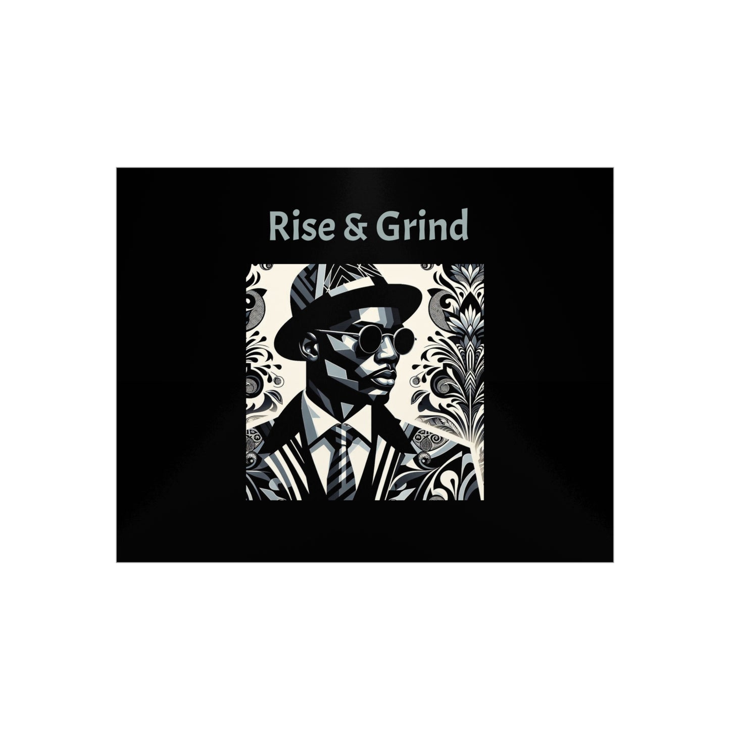 Stylish Wall Art Print, Motivational Home Decor, Office Inspiration, Gift for Entrepreneurs, Rise & Grind Artwork