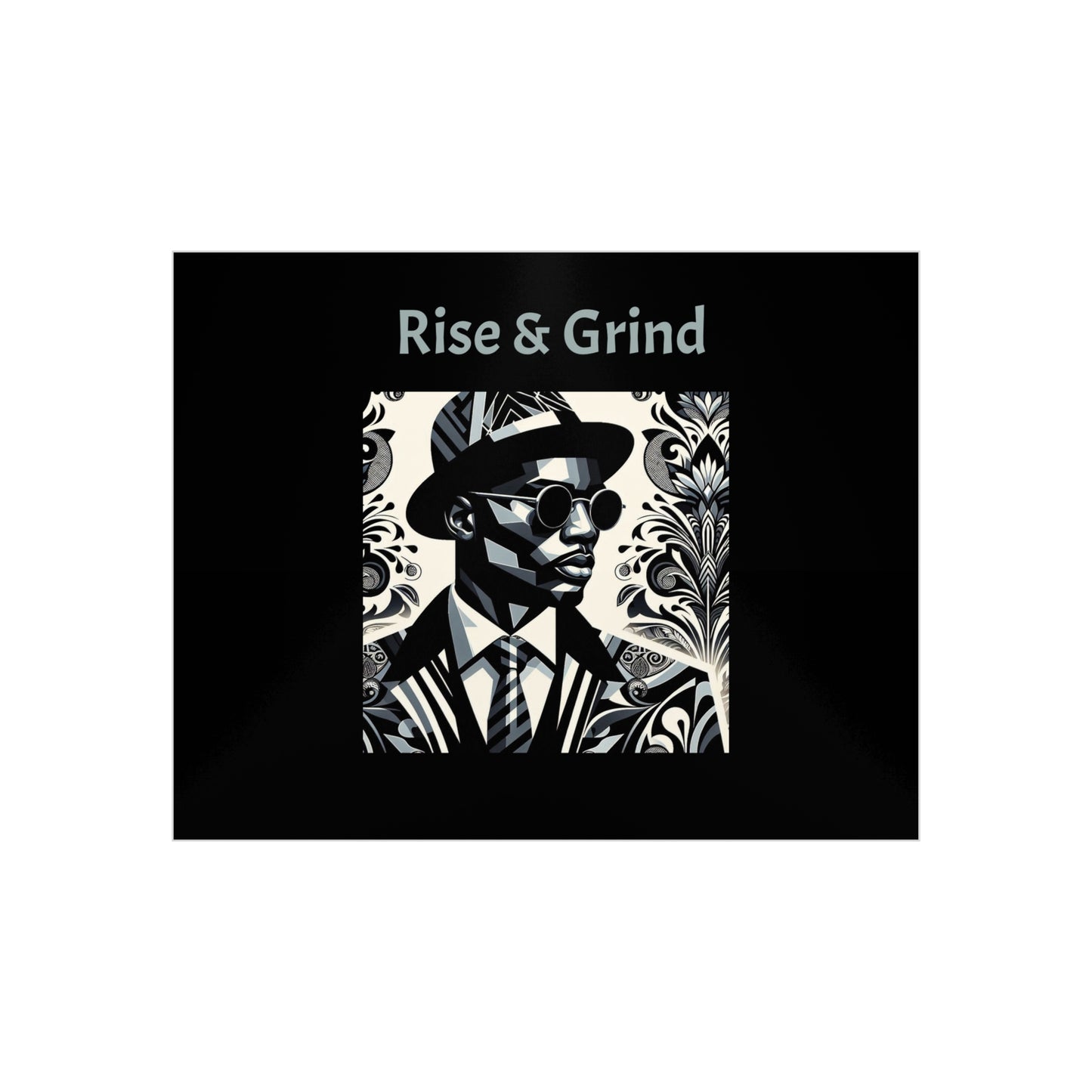 Stylish Wall Art Print, Motivational Home Decor, Office Inspiration, Gift for Entrepreneurs, Rise & Grind Artwork
