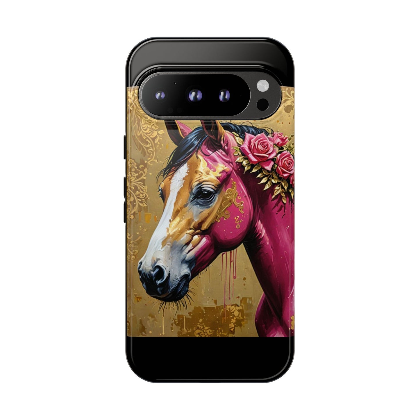 Phone Case - Elegant Horse Damask Design