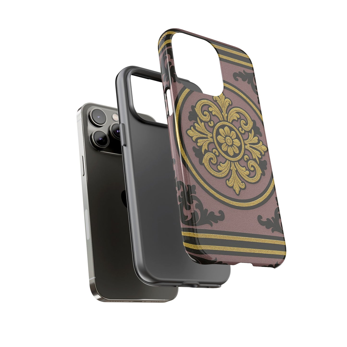 Gilded Mauve With Gold-Black Baroque Tough Cases