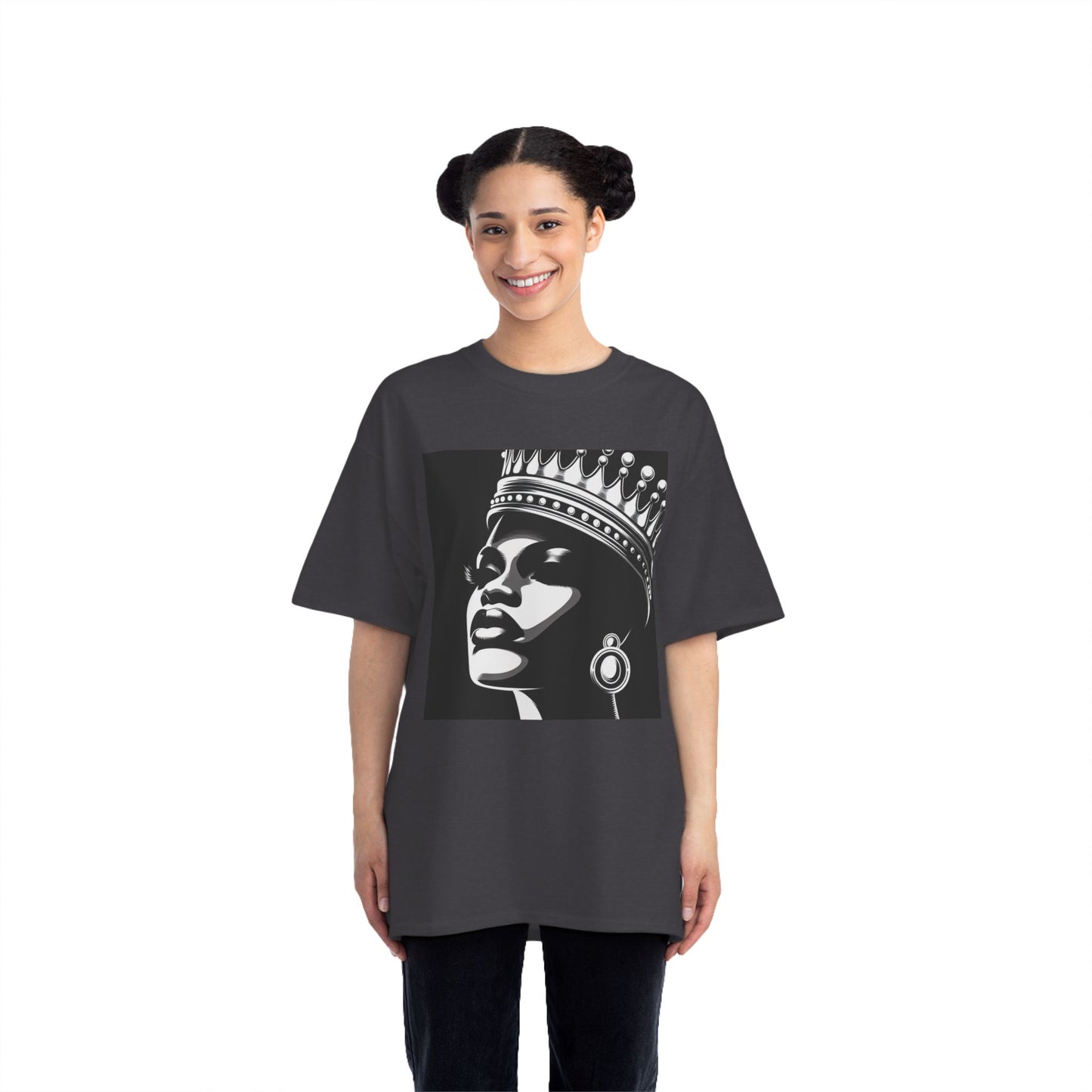 Crowned Beauty T-Shirt, Unisex, Short-Sleeve Tee, Graphic Art Shirt, Queen Vibes Apparel, Unique Gift for Women, Fashion Statement Top
