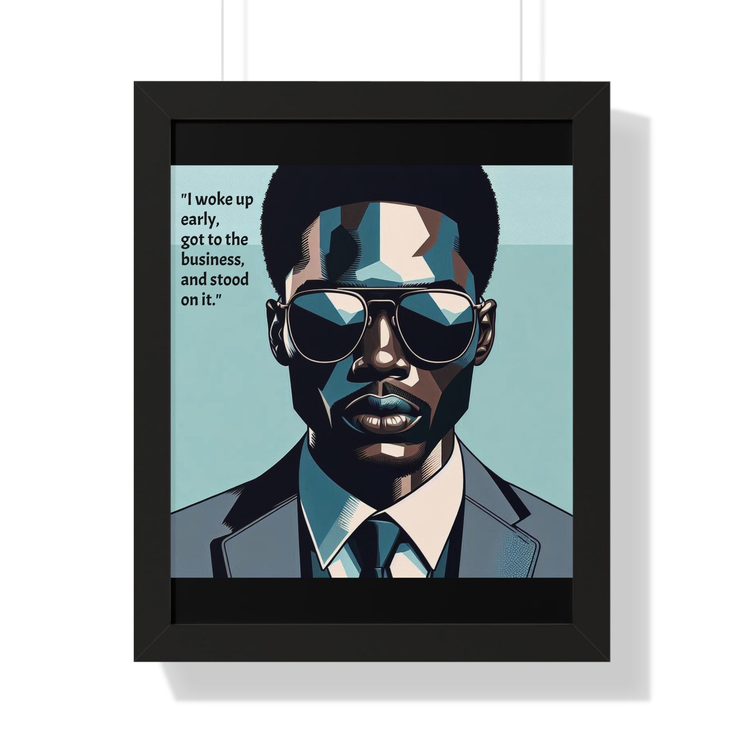 Stylish Framed Vertical Poster - Modern Art for Home Decor - "I woke up early"
