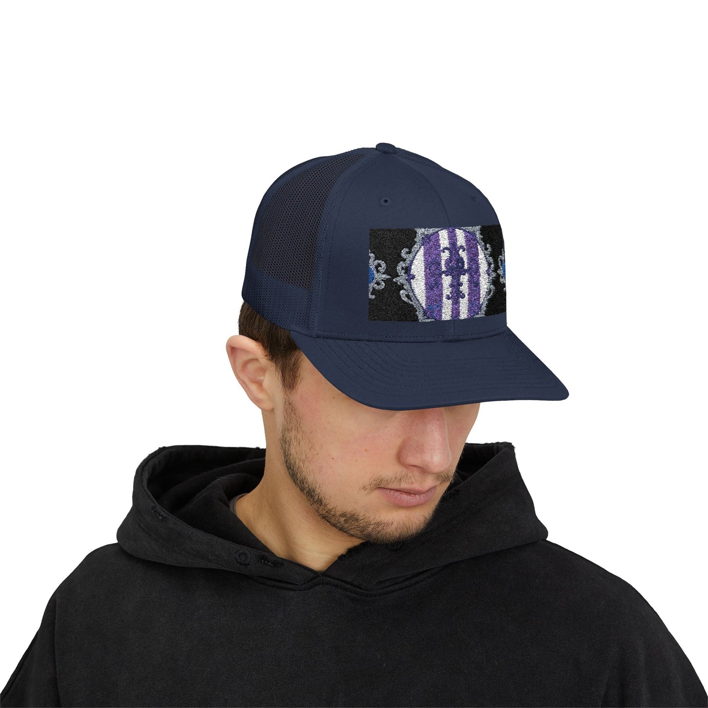 Stylish Baroque Design Snapback Trucker Cap with Artistic Design, Unisex Cap, Trendy Hat for Outdoor Activities, Casual Wear, Gift Idea