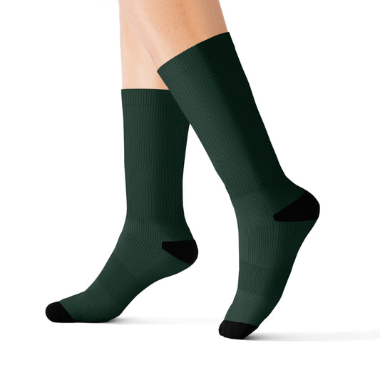 Stylish Midnight Green Sublimation Socks for Comfort and Personalization | Unique Gift for Sock Lovers, Cozy & Fun, Everyday Wear